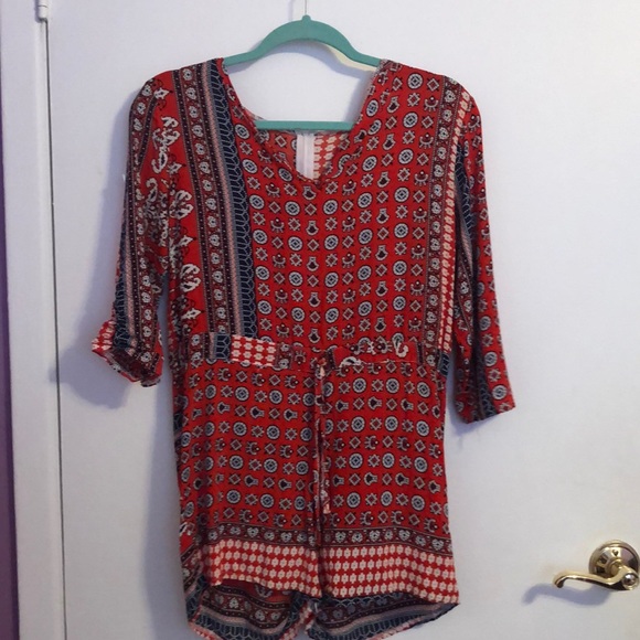 Multi colored romper- zip up back - Picture 1 of 2